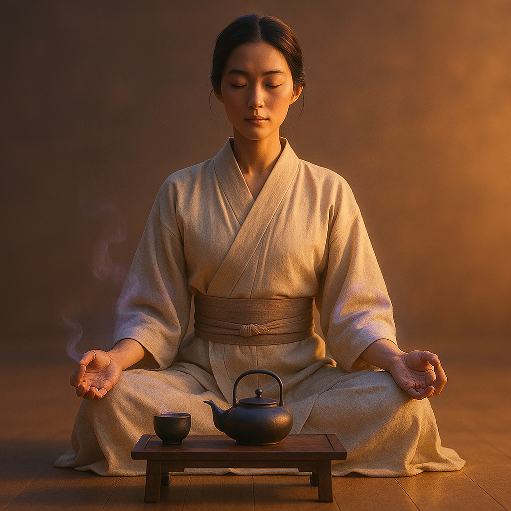 Meditating woman