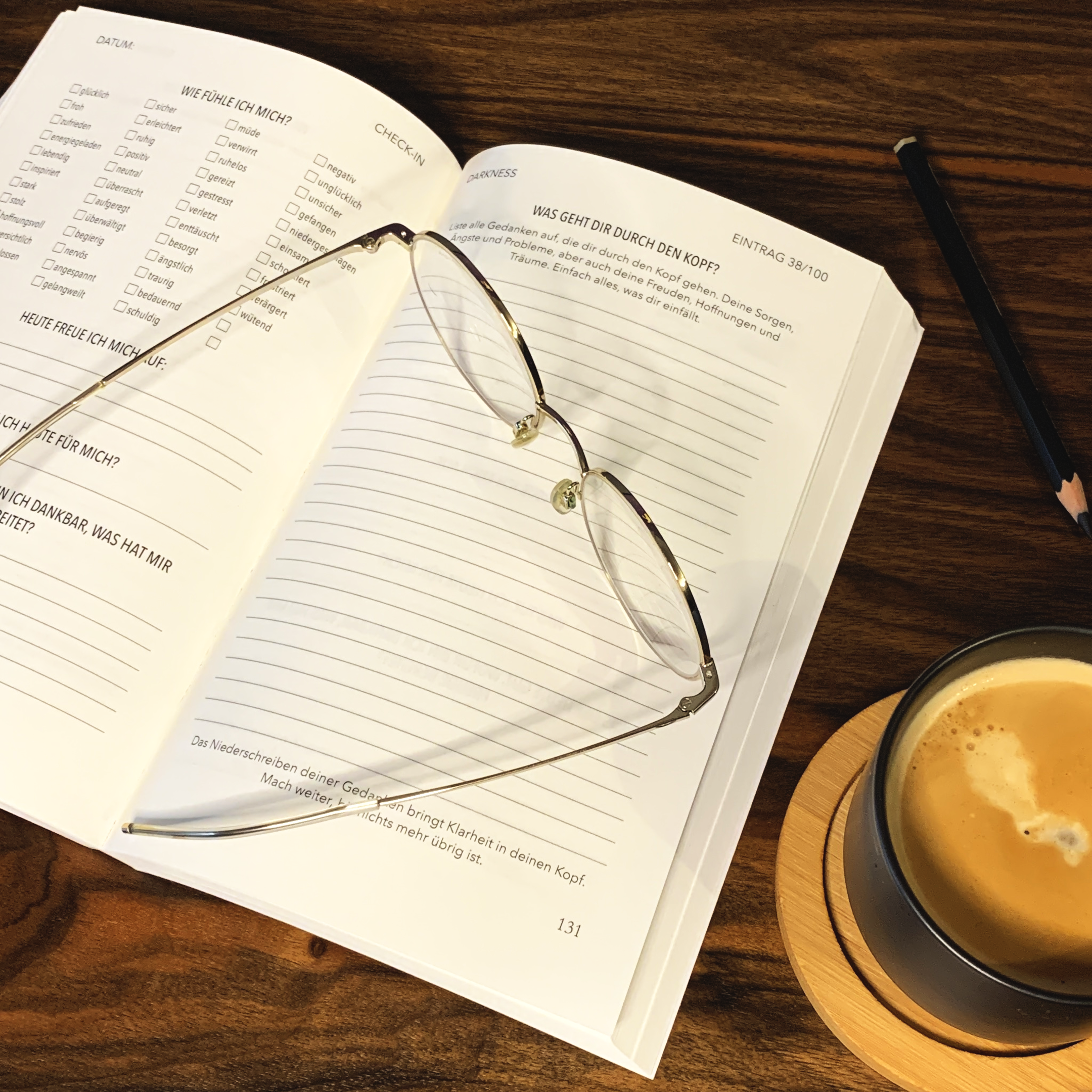 zen mode with coffee and glases